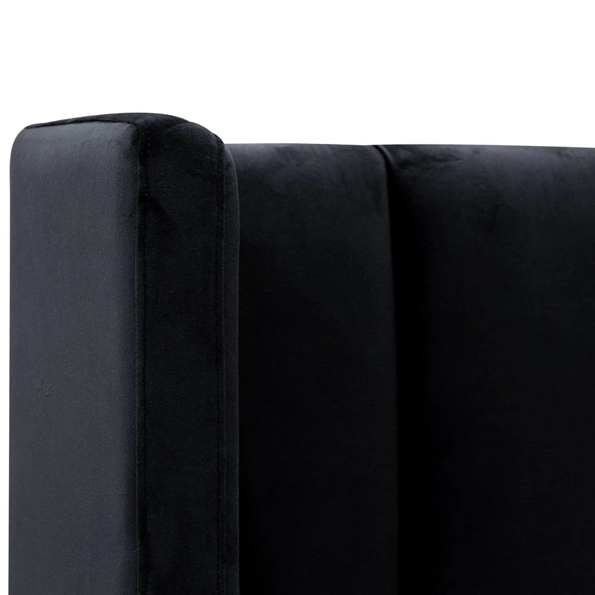 King Bed Frame - Black Velvet - Image 8
