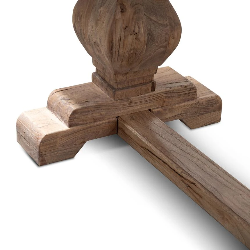 Reclaimed ELM 2.4m Wood Bench - Natural 4 Reclaimed ELM 2.4m Wood Bench - Natural - Image 4