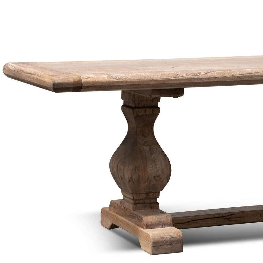 Reclaimed ELM 2.4m Wood Bench - Natural 8 Reclaimed ELM 2.4m Wood Bench - Natural - Image 8