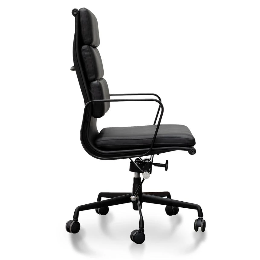 High Back Office Chair - Full Black - Image 3