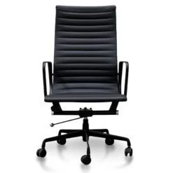 Executive Leather Office Chair - Full Black