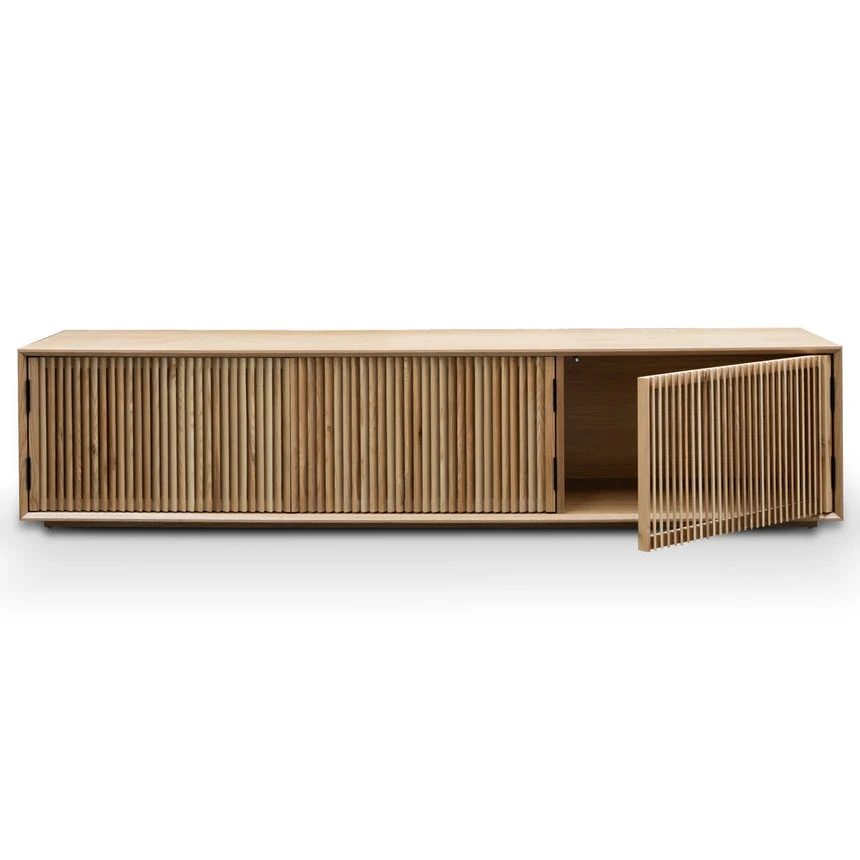 2m Entertainment TV Unit - Natural Ash Veneer 5 2m Entertainment TV Unit - Natural Ash Veneer - Image 5