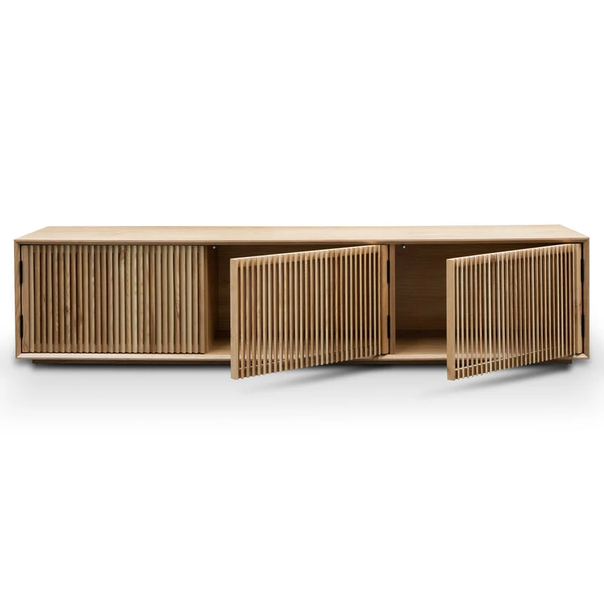 2m Entertainment TV Unit - Natural Ash Veneer 4 2m Entertainment TV Unit - Natural Ash Veneer - Image 4