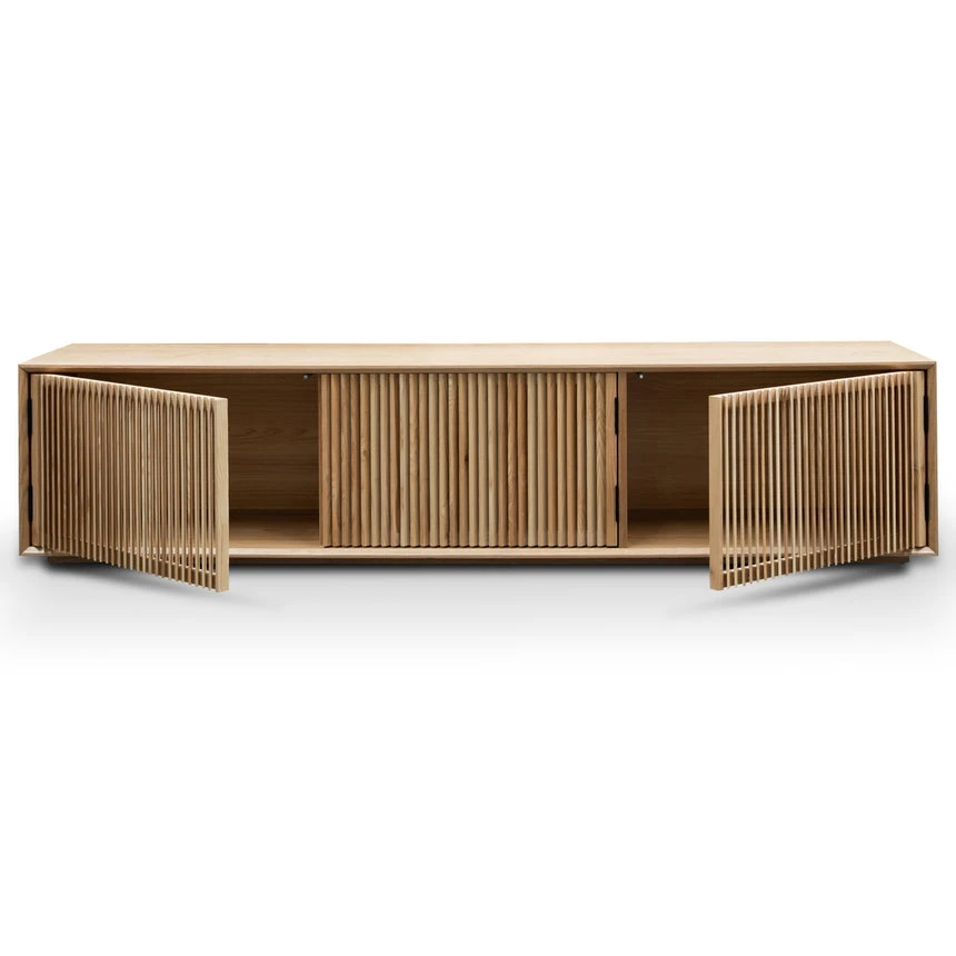 2m Entertainment TV Unit - Natural Ash Veneer 7 2m Entertainment TV Unit - Natural Ash Veneer - Image 7