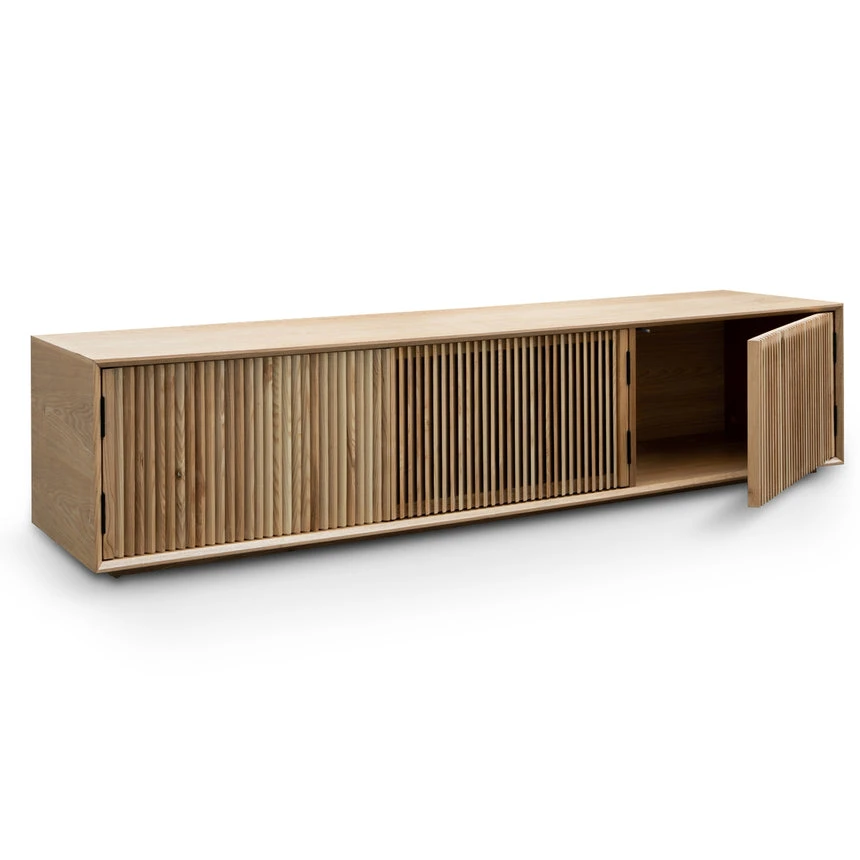 2m Entertainment TV Unit - Natural Ash Veneer 6 2m Entertainment TV Unit - Natural Ash Veneer - Image 6