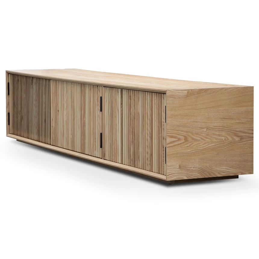 2m Entertainment TV Unit - Natural Ash Veneer 2 2m Entertainment TV Unit - Natural Ash Veneer - Image 2