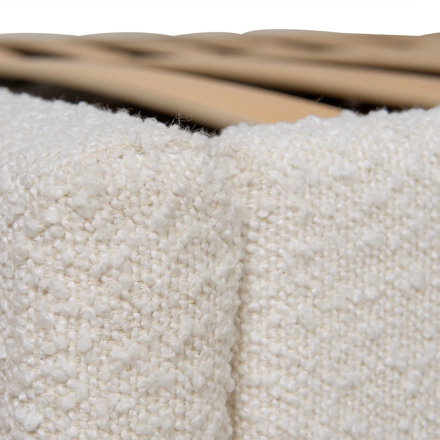 King Sized Bed Frame - Ivory White Boucle With Storage 10 King Sized Bed Frame - Ivory White Boucle With Storage - Image 10