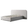 Queen Sized Bed Frame - Clay Grey With Storage