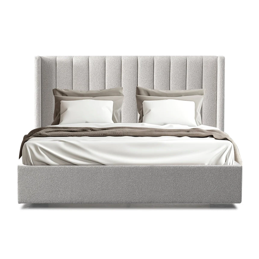King Bed Frame - Wide Base In Clay Grey - Image 3