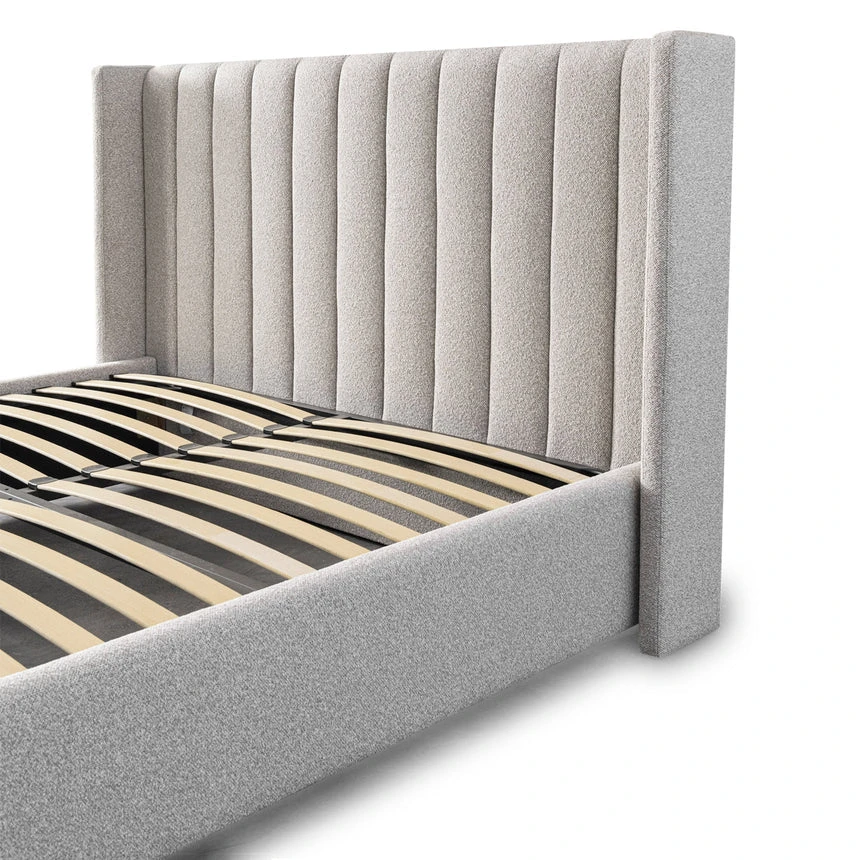 King Bed Frame - Wide Base In Clay Grey - Image 9