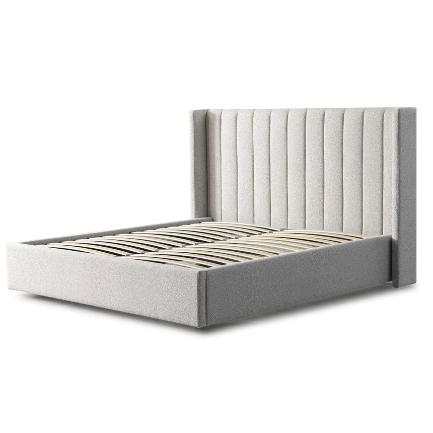 King Bed Frame - Wide Base In Clay Grey