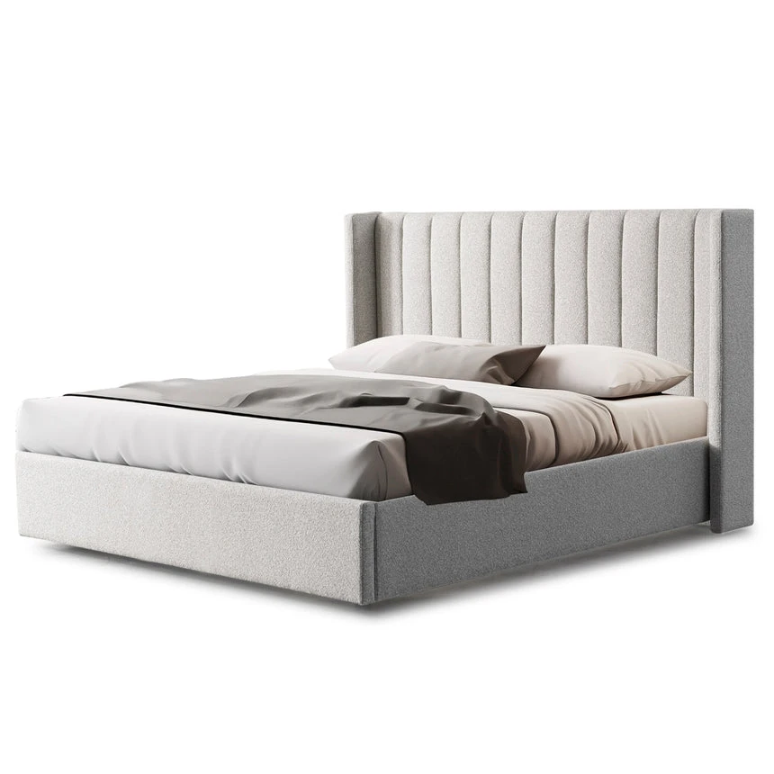 King Bed Frame - Wide Base In Clay Grey - Image 5