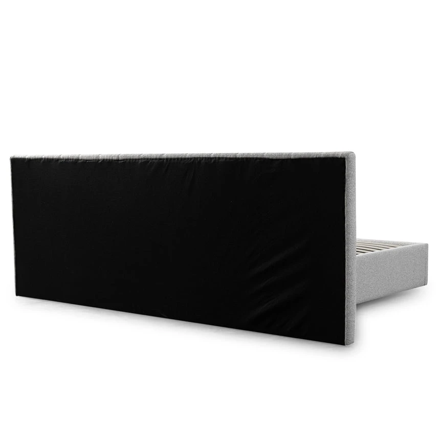 Wide Base King Sized Bed Frame - Clay Grey With Storage - Image 12