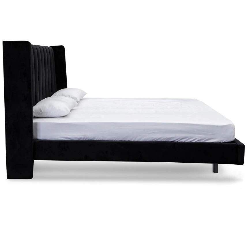 King Bed Frame - Black Velvet - Image 4