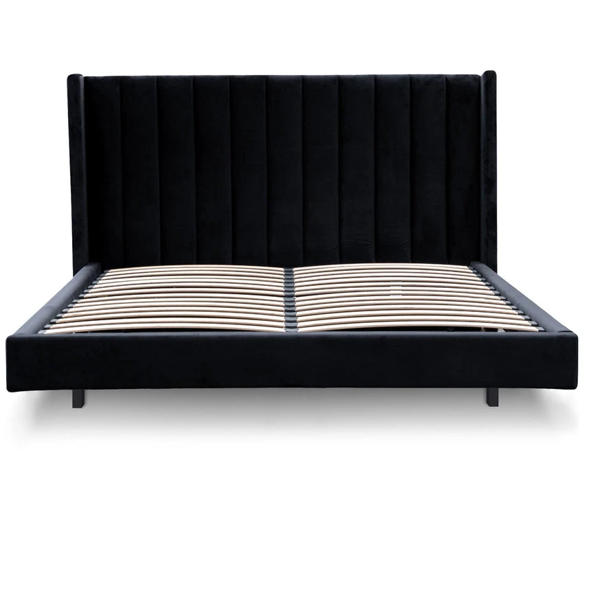 King Bed Frame - Black Velvet - Image 5