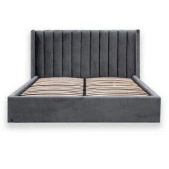 Queen Bed Frame - Wide Base In Charcoal Velvet -Calibre Furniture Sales Store BD2773 MI 05 860x f84db90b 4aa4 4439 ae31 84536672c91c