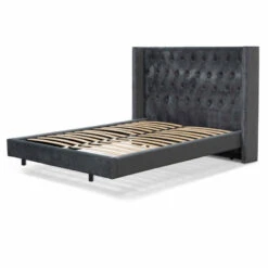 Queen Bed Frame - Charcoal Velvet -Calibre Furniture Sales Store BD6577 MI King Sized Bed Frame Charcoal Velvet 6 860x 68081459 46e6 4196 97e6 86ec67483983