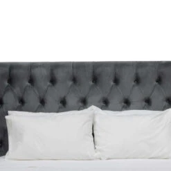 Queen Bed Frame - Charcoal Velvet -Calibre Furniture Sales Store BD6578 MI Queen Sized Bed Frame Charcoal Velvet 2 860x 2c7a9391 793a 49b3 b267 a0ae2c0fd552