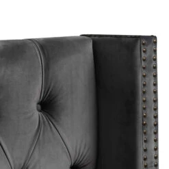 Queen Bed Frame - Charcoal Velvet -Calibre Furniture Sales Store BD6578 MI Queen Sized Bed Frame Charcoal Velvet 8 860x 68d3efa4 da98 4af6 a85c 6dc0065e3cd5