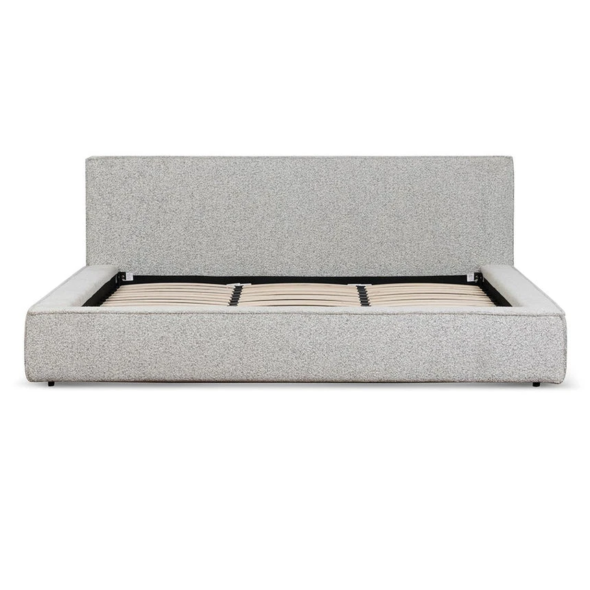 King Sized Bed Frame - Pepper Boucle - Image 2