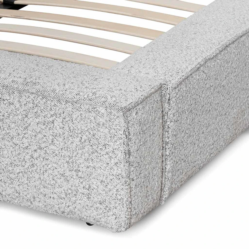 King Sized Bed Frame - Pepper Boucle - Image 9