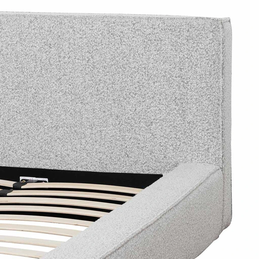 King Sized Bed Frame - Pepper Boucle - Image 5