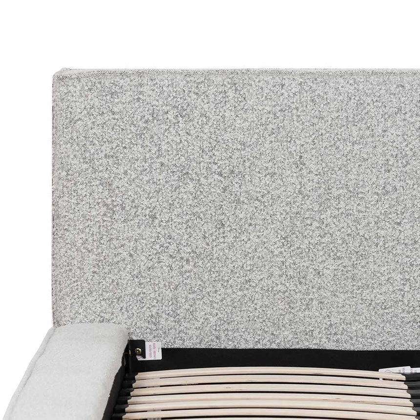 King Sized Bed Frame - Pepper Boucle - Image 4