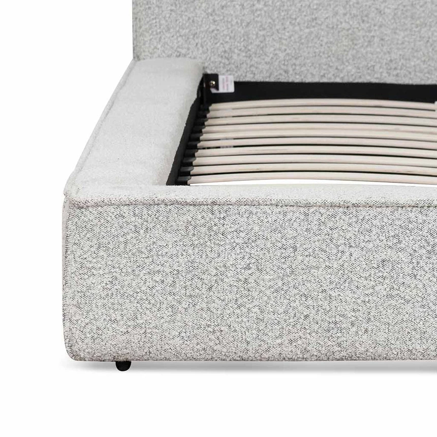 King Sized Bed Frame - Pepper Boucle - Image 6