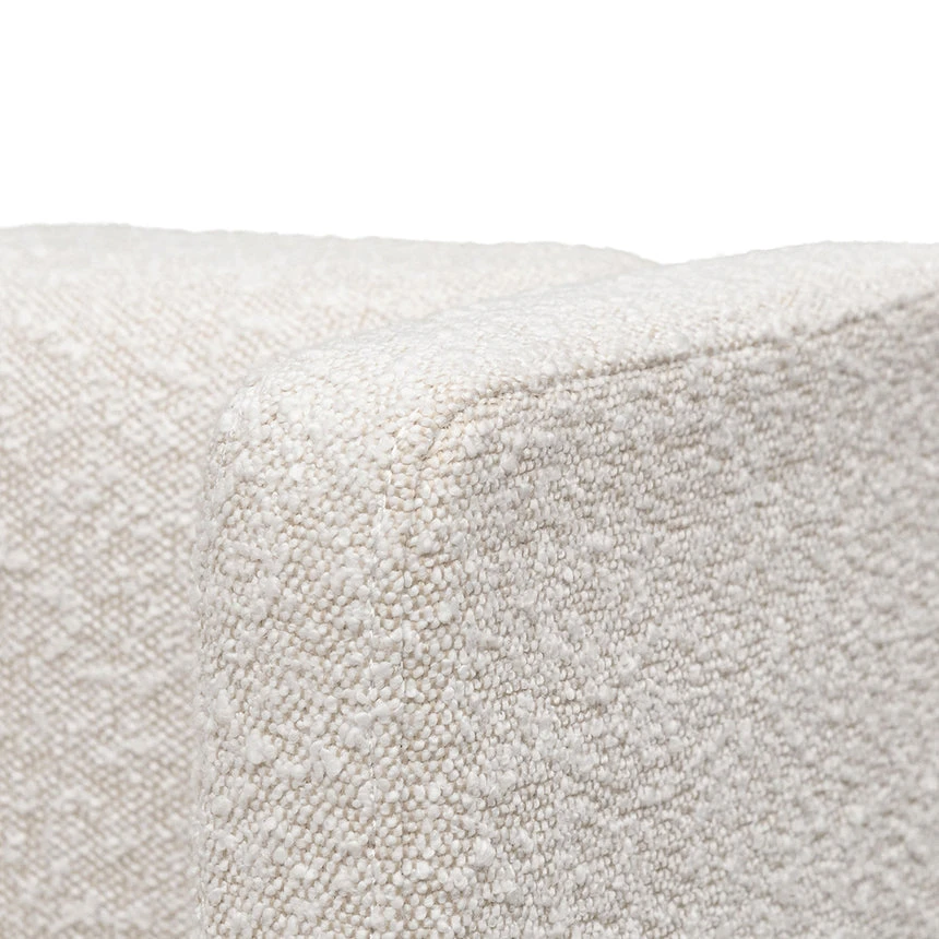 Wide Base Queen Sized Bed Frame - Snow Boucle - Image 6