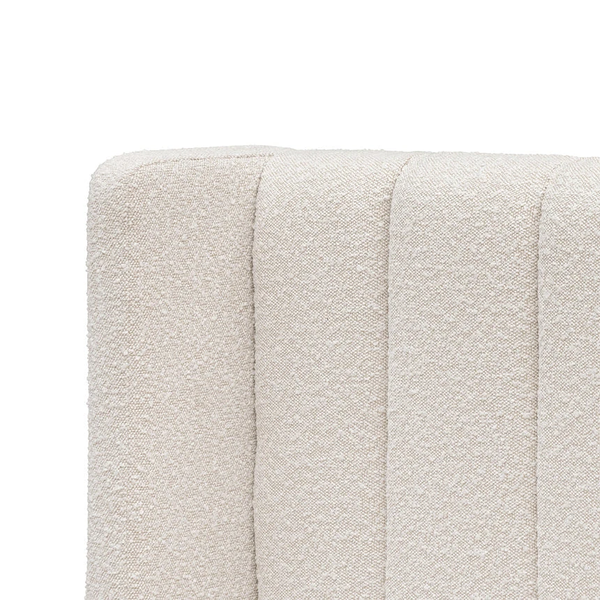 Wide Base Queen Sized Bed Frame - Snow Boucle - Image 7