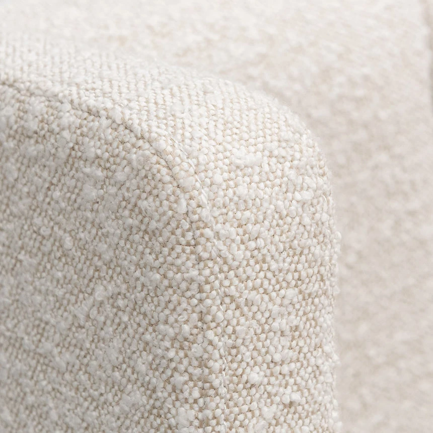 Wide Base Queen Sized Bed Frame - Snow Boucle - Image 5