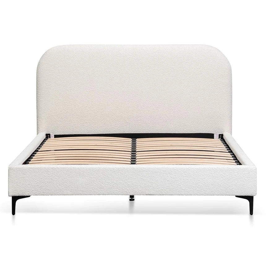 King Bed Frame - Cream White - Image 2