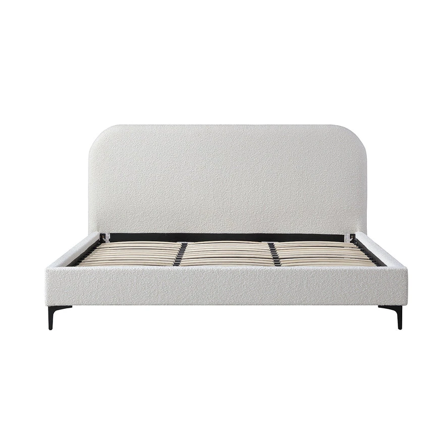 Queen Bed Frame - Cream White - Image 5