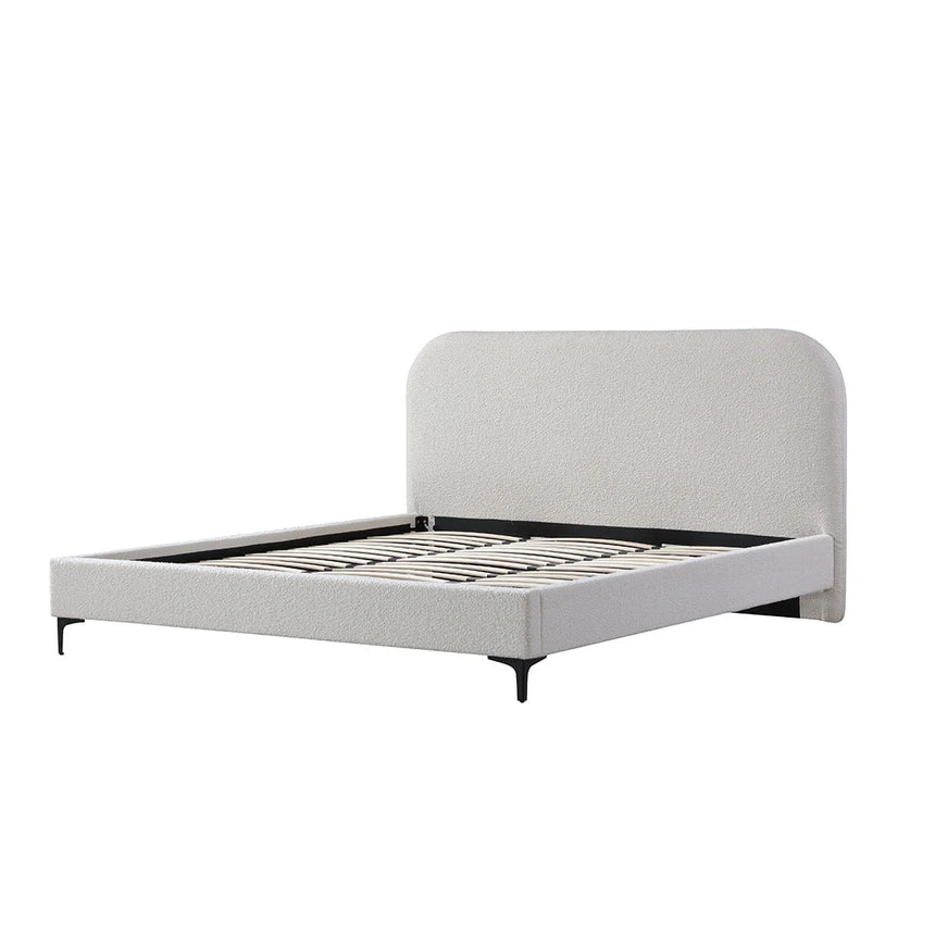 Queen Bed Frame - Cream White - Image 6