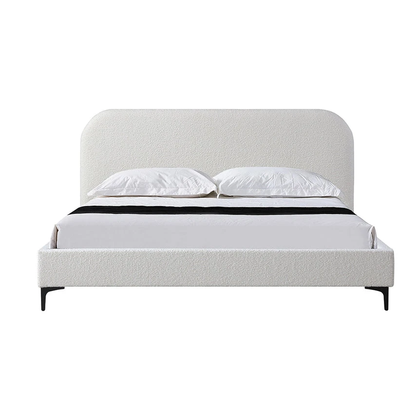 Queen Bed Frame - Cream White - Image 4