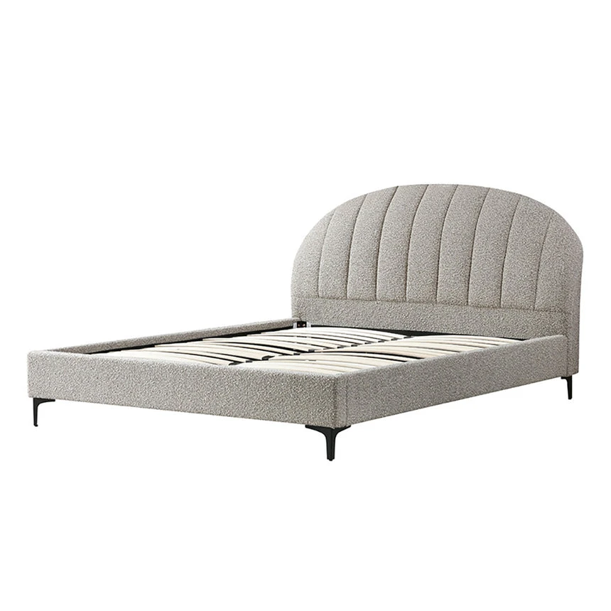 Fabric Queen Bed Frame - Sand Boucle - Image 6