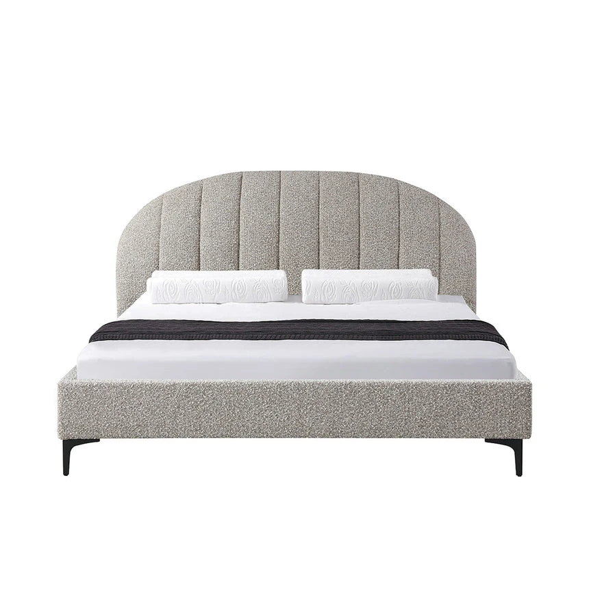 Fabric Queen Bed Frame - Sand Boucle - Image 4
