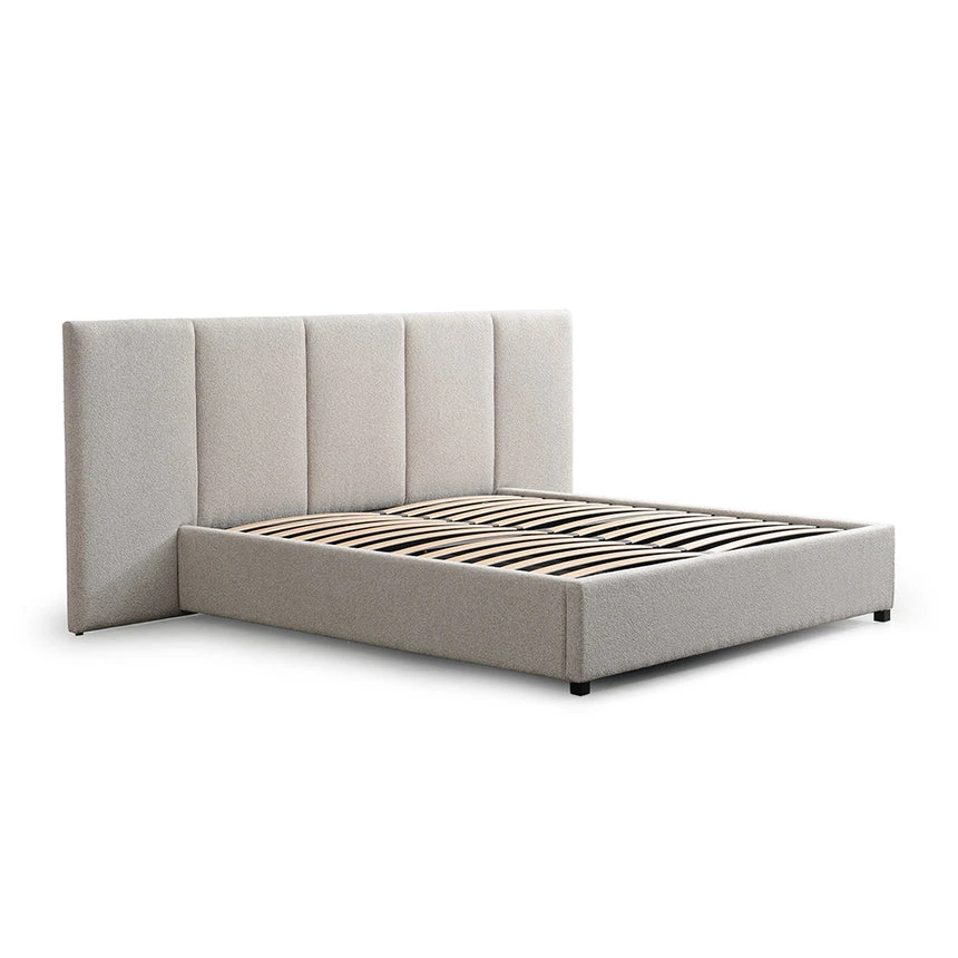 Queen Bed Frame - Clay Grey With Storage - Image 8