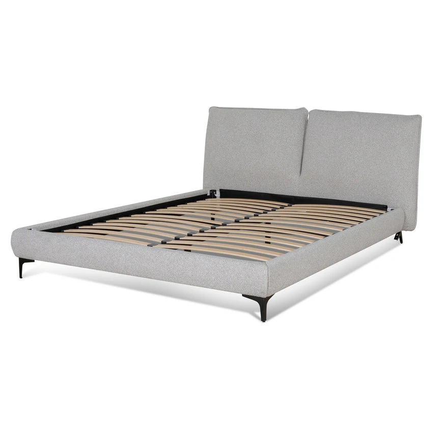 Fabric King Bed Frame - Clay Grey 1 Fabric King Bed Frame - Clay Grey