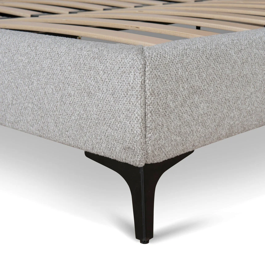 Fabric King Bed Frame - Clay Grey 11 Fabric King Bed Frame - Clay Grey - Image 11