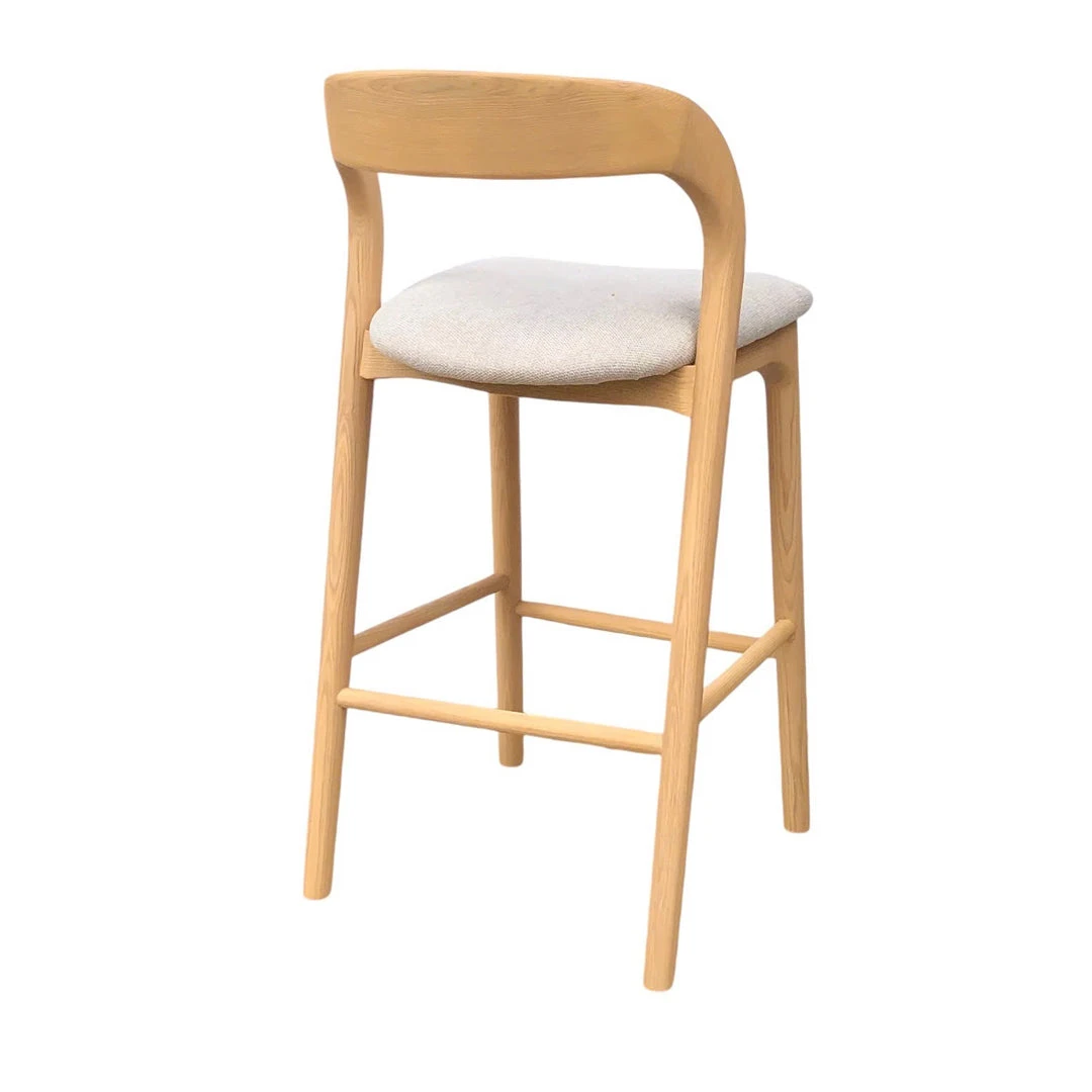 65cm Natural Bar Stool - Naxos Beige - Image 2
