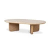 1.2m Oval Travertine Coffee Table - Natural