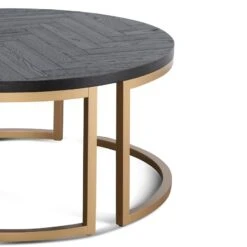 Round Coffee Table - Peppercorn And Brass -Calibre Furniture Sales Store CF6732 VN Round Coffee Table Peppercorn and Brass 3 860x ecefc52f 6cf2 4006 b568 39b9516508cb