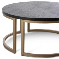Round Coffee Table - Peppercorn And Brass -Calibre Furniture Sales Store CF6732 VN Round Coffee Table Peppercorn and Brass 8 860x 1ffcfc85 1518 43ae 99b5 cc7fd271c0d3