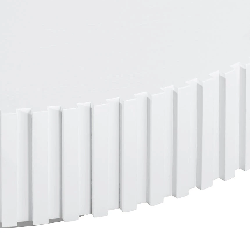 Oak Round Coffee Table - White 5 Oak Round Coffee Table - White - Image 5