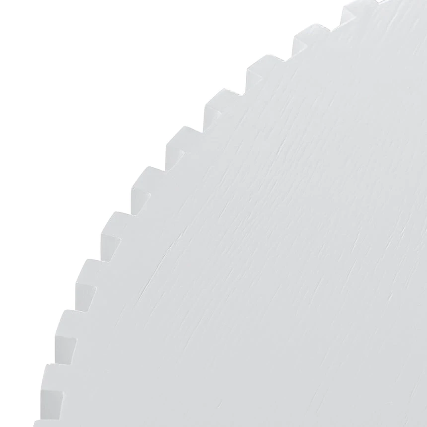 Oak Round Coffee Table - White 4 Oak Round Coffee Table - White - Image 4