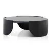 1.1m Round Coffee Table - Black