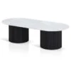 1.3m Marble Coffee Table - Black
