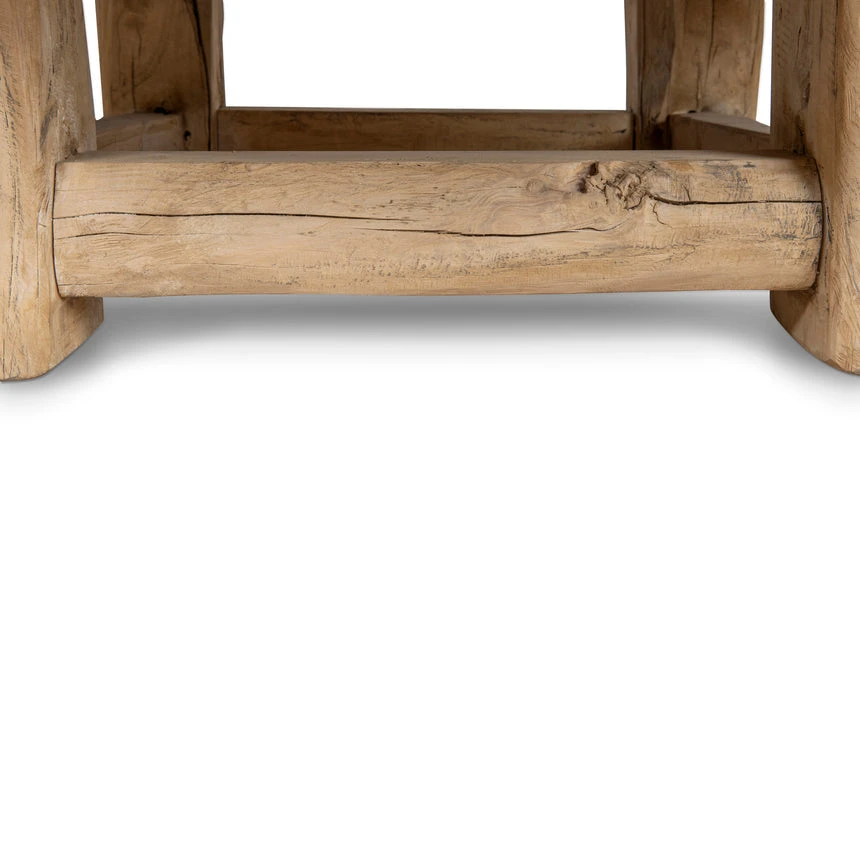 100cm Elm Round Coffee Table - Natural - Image 11