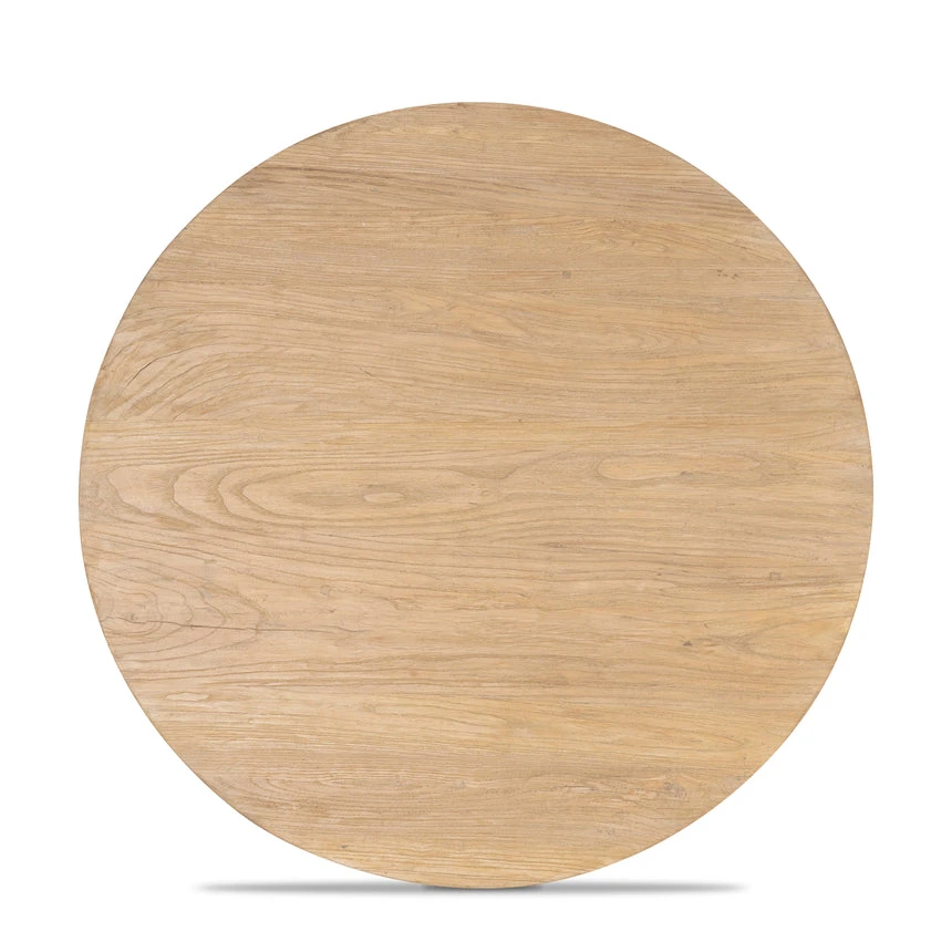 100cm Elm Round Coffee Table - Natural - Image 4